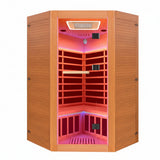 Multifunctional 2-3 Person Infrared Sauna for Home, 2180W Indoor Sauna with 7-Color LED Ambient Light, Red Light Feature, Oxygen Bar, Dual Bluetooth Speakers, 360° Surround Heating