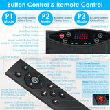 Vibration Exercise Machine Vibrating Plate Platform Whole Body Fitness Vibration Workout Equipment with 120 Speeds 1-20Mins Timer Resistant Bands Remo