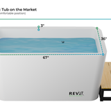 RevX Acrylic X Tub Cold Plunge + LUX High Performance Chiller and Filtration System