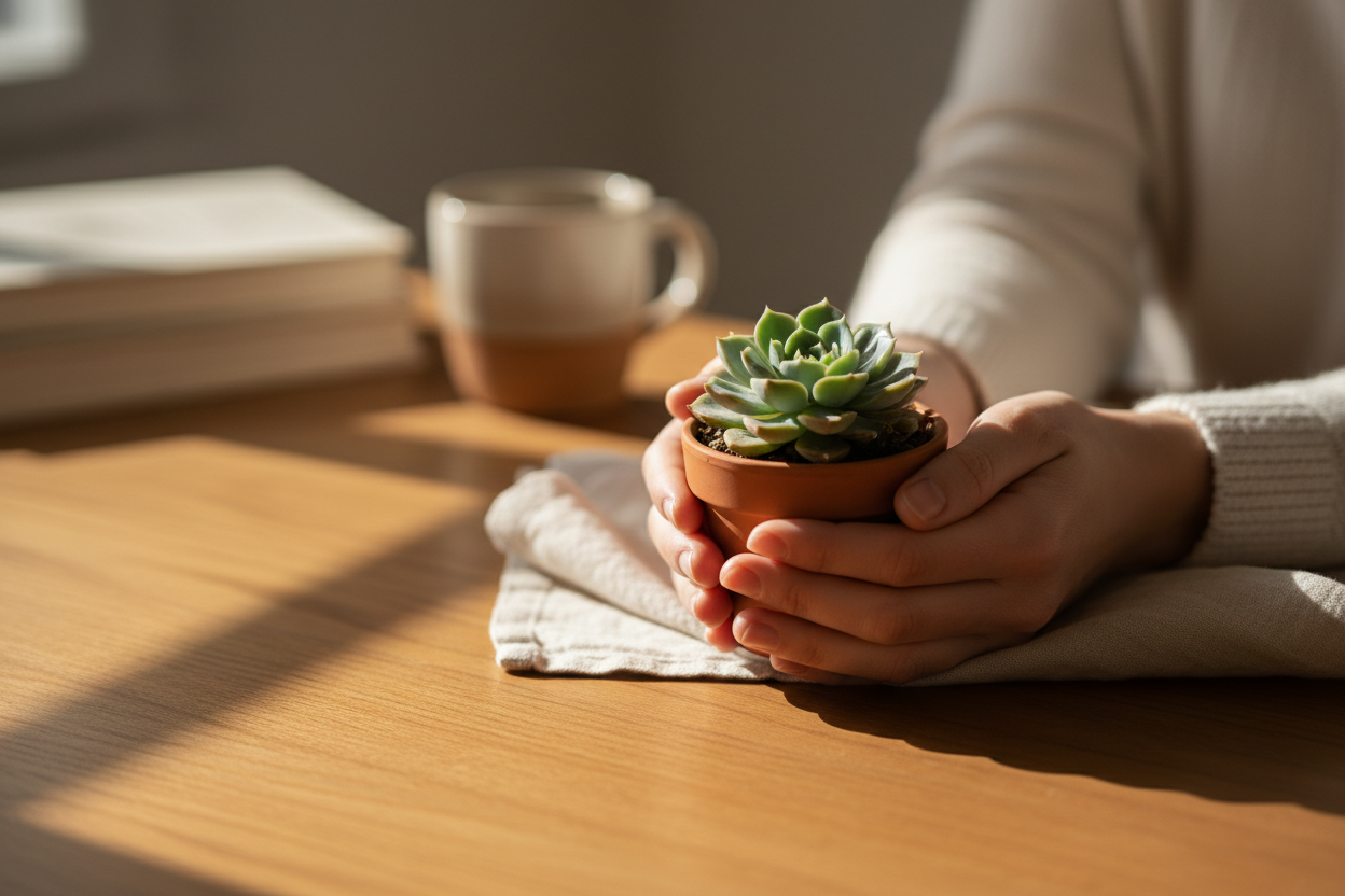 About Us Image 2 - Hands with Plant