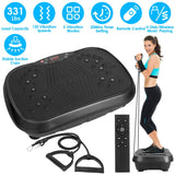 Vibration Exercise Machine Vibrating Plate Platform Whole Body Fitness Vibration Workout Equipment with 120 Speeds 1-20Mins Timer Resistant Bands Remo